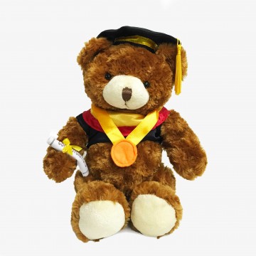 BEAR GRADUATION 10" DARK BROWN